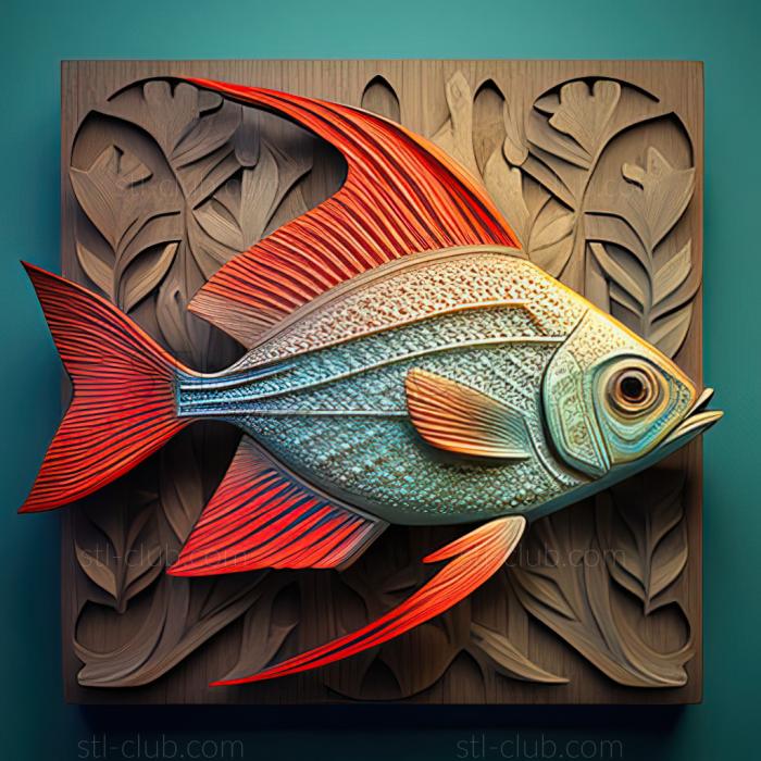 3D model st Red   spotted tetra fish (STL)